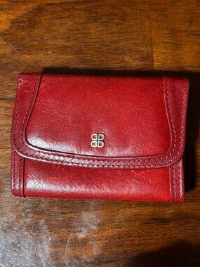 Bosca Leather Credit Card Wallet with change purse